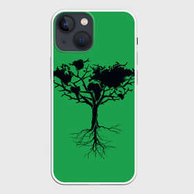 Чехол для iPhone 13 mini с принтом Древо Мира в Екатеринбурге,  |  | bivrest | branch | continent | earth | green | island | planet | roots | scandinavia | tree | world | биврест | ветвь | ветка | дерево | древо | зеленый | земля | континент | корни | мир | остров | планета | природа | скандинавия