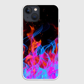 Чехол для iPhone 13 с принтом ТРИ ОГНЯ   FIRE   СИНИЙ ОГОНЬ в Екатеринбурге,  |  | fire | взрыв. | горит | огонь | пламя | пожар | розовый огонь | синий огонь | три огня