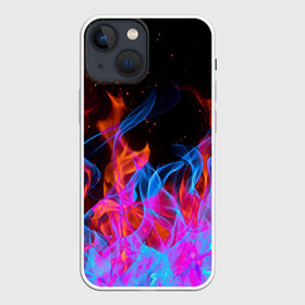 Чехол для iPhone 13 mini с принтом ТРИ ОГНЯ   FIRE   СИНИЙ ОГОНЬ в Екатеринбурге,  |  | fire | взрыв. | горит | огонь | пламя | пожар | розовый огонь | синий огонь | три огня