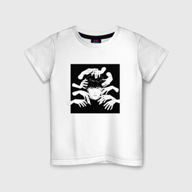 Детская футболка хлопок с принтом БТС в руках в Екатеринбурге, 100% хлопок | круглый вырез горловины, полуприлегающий силуэт, длина до линии бедер | bts | pop | битиэс | бтс | ви | джей хоуп | джонгук | корейцы | музыка | поп | попса | рм | чимин | чин сюги