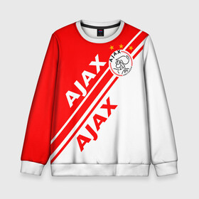 Детский свитшот 3D с принтом FC AJAX AMSTERDAM ФК АЯКС в Екатеринбурге, 100% полиэстер | свободная посадка, прямой крой, мягкая тканевая резинка на рукавах и понизу свитшота | Тематика изображения на принте: ajax amsterdam | fifa | football | football club. | sport | uefa | английская премьер лига | аякс амстердам | лига финал | матч | спорт | уефа | финал | фифа | футбол | футбольный клуб