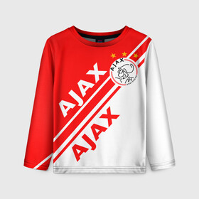 Детский лонгслив 3D с принтом FC AJAX AMSTERDAM ФК АЯКС в Екатеринбурге, 100% полиэстер | длинные рукава, круглый вырез горловины, полуприлегающий силуэт
 | ajax amsterdam | fifa | football | football club. | sport | uefa | английская премьер лига | аякс амстердам | лига финал | матч | спорт | уефа | финал | фифа | футбол | футбольный клуб