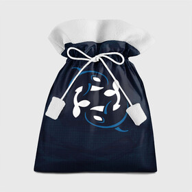 Подарочный 3D мешок с принтом Косатки в Екатеринбурге, 100% полиэстер | Размер: 29*39 см | whale | кит | киты | косатка | косатки | море | пара
