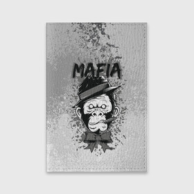 Обложка для паспорта матовая кожа с принтом Mafia в Екатеринбурге, натуральная матовая кожа | размер 19,3 х 13,7 см; прозрачные пластиковые крепления | art | арт | графика | животные | звери | мафиози | мафия | обезьяна