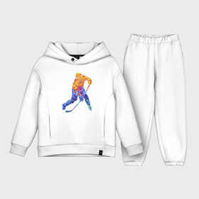 Детский костюм хлопок Oversize с принтом Хоккеист в Екатеринбурге,  |  | art | hockey | hockey stick | player | skates | sport | арт | игрок | клюшка | коньки | спорт | хоккеист | хоккей