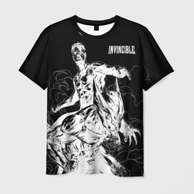 Мужская футболка 3D с принтом Неуязвимый (Invincible) в Екатеринбурге, 100% полиэфир | прямой крой, круглый вырез горловины, длина до линии бедер | damien darkblood | invincible | дэмиен даркблад | мультсериал | непобедимый | неуязвимый