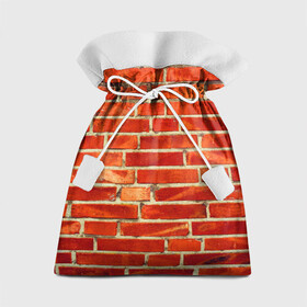 Подарочный 3D мешок с принтом Кирпичная стена в Екатеринбурге, 100% полиэстер | Размер: 29*39 см | Тематика изображения на принте: bricks | wall | камень | кирпичи | стена
