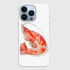 Чехол для iPhone 13 Pro с принтом креветка в Екатеринбурге,  |  | ocean | sea | sea animal | креветка | лобстер | море | океан | рак