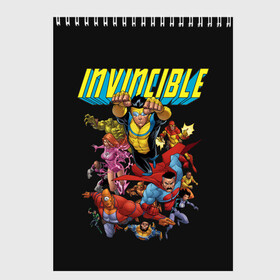 Скетчбук с принтом Неуязвимый Invincible в Екатеринбурге, 100% бумага
 | 48 листов, плотность листов — 100 г/м2, плотность картонной обложки — 250 г/м2. Листы скреплены сверху удобной пружинной спиралью | Тематика изображения на принте: allen | atom | debbie | eve | girl | grayson | immortal | invincible | man | mark | monster | nolan | omni | атом | атомная | вильтрум | вильтрумит | воительница | грейсон | дебби | ева | костюм | марк | монстр | мэн | неуязвимый |