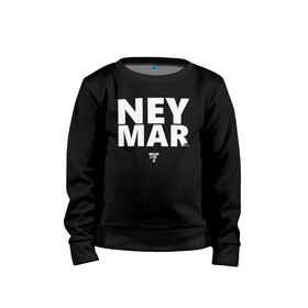 Детский свитшот хлопок с принтом Neymar Jr white logo в Екатеринбурге, 100% хлопок | круглый вырез горловины, эластичные манжеты, пояс и воротник | brazil | champions | fifa | junior | neymar | neymar jr | paris saint germain | psg | uefa | бразилия | джуниор | младший | наймар | неймар | пари сен жермен | петух | псж | сборная бразилии | уефа | фифа | футбик | футбол 