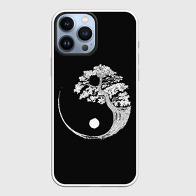 Чехол для iPhone 13 Pro Max с принтом Yin and Yang. Bonsai Tree в Екатеринбурге,  |  | black | bonsai | buddhism | dualism | esotericism | evil | good | japan | negative | philosophy | positive | tree | white | yang | yin | zen | белое | бонсай | буддизм | дерево | дзен | добро | древо | дуализм | зло | инь | негатив | позитив | философия |