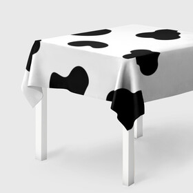 Скатерть 3D с принтом Cow print в Екатеринбурге, 100% полиэстер (ткань не мнется и не растягивается) | Размер: 150*150 см | cow | summertime | корова | лето | минимализм