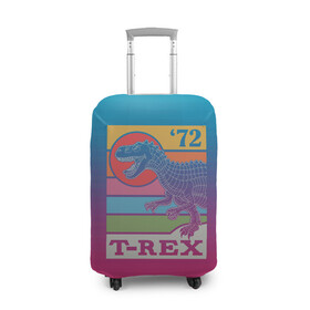 Чехол для чемодана 3D с принтом T-rex Dino 72 в Екатеринбурге, 86% полиэфир, 14% спандекс | двустороннее нанесение принта, прорези для ручек и колес | dino | rex | roar | t rex | дино | динозавр | динозавры