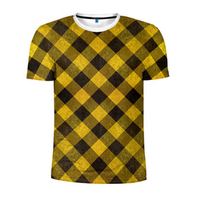 Мужская футболка 3D спортивная с принтом В клетку в Екатеринбурге, 100% полиэстер с улучшенными характеристиками | приталенный силуэт, круглая горловина, широкие плечи, сужается к линии бедра | checkered | squares | квадраты | клетчатый | полосы