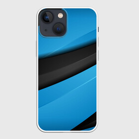Чехол для iPhone 13 mini с принтом Blue Sport Style в Екатеринбурге,  |  | 3d | 3д | sport | абстракция | линии | паттерн | соты | спортивный стиль | текстуры