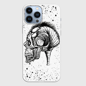 Чехол для iPhone 13 Pro Max с принтом Череп Зверь и Брызги в Екатеринбурге,  |  | beast | head | skulls | vampire | голова | животные | зверь | зубы | кости | мозги | паттерн | полосы | природа | скелет | текстура | точки | узор | хо | цветы | чб | черепа | черный | яркий