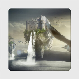 Магнит виниловый Квадрат с принтом Парящий замак в Екатеринбурге, полимерный материал с магнитным слоем | размер 9*9 см, закругленные углы | вода | водопад | водопады | горы | закат | замки | замок | замок 2 | замок ваз | замок ваза | замок зажигания | замок лет | камни | лета замок | море | на воде | озеро | парящий замок | птица | птицы | суша