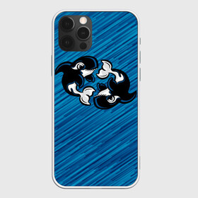 Чехол для iPhone 12 Pro Max с принтом Две косатки в Екатеринбурге, Силикон |  | whale | кит | косатка | косатки | на синем | с косатками