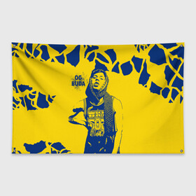 Флаг-баннер с принтом OG Buda в Екатеринбурге, 100% полиэстер | размер 67 х 109 см, плотность ткани — 95 г/м2; по краям флага есть четыре люверса для крепления | og buda | rap | буда | григорий ляхов | музыка | ог буда | певец | русский рэп | рэп | рэпер