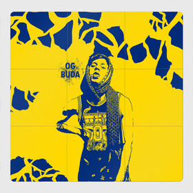 Магнитный плакат 3Х3 с принтом OG Buda в Екатеринбурге, Полимерный материал с магнитным слоем | 9 деталей размером 9*9 см | og buda | rap | буда | григорий ляхов | музыка | ог буда | певец | русский рэп | рэп | рэпер