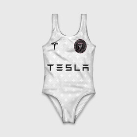 Детский купальник 3D с принтом INTER MIAMI FC TESLA KIT в Екатеринбурге, Полиэстер 85%, Спандекс 15% | Слитный крой, подклад по переду изделия, узкие бретели | championship | fc | football | footer | inter miami | soccer | socker | sport | европейская лига | майами | одежда | спорт | спортивный | униформа | футбол | футбольный клуб | чемпионат