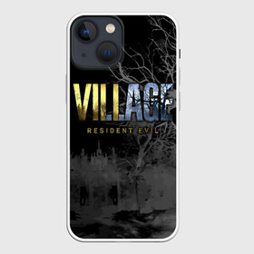 Чехол для iPhone 13 mini с принтом Resident Evil Village в Екатеринбурге,  |  | resident evil | survival horror | village | вилладж | деревня | компьютерная игра | ночь | обитель зла | сухие деревья