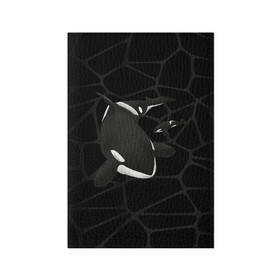 Обложка для паспорта матовая кожа с принтом Косатки в Екатеринбурге, натуральная матовая кожа | размер 19,3 х 13,7 см; прозрачные пластиковые крепления | whale | кит | косатка | косатки | морские