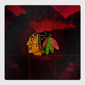 Магнитный плакат 3Х3 с принтом CHICAGO NHL в Екатеринбурге, Полимерный материал с магнитным слоем | 9 деталей размером 9*9 см | Тематика изображения на принте: blackhawks | chicago | iron | logo | nhl | red | sport | usa | блэкхоукс | железо | логотип | нхл | сетка | спорт | сша | хоккей | чикаго