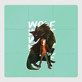 Магнитный плакат 3Х3 с принтом Wolf в Екатеринбурге, Полимерный материал с магнитным слоем | 9 деталей размером 9*9 см | alpha | beta | derek | derek hale | omega | scott | scott mccall | serial | stiles | stiles stilinski | teen wolf | wolf | бета | волк | волки | волчонок | дерек | дерек хейл | оборотень | оборотни | ольфа | омега | сериал | скотт | скотт макколл | стайлз