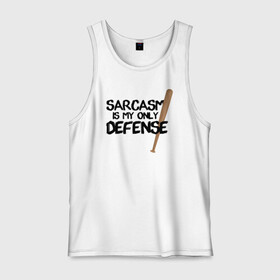 Мужская майка хлопок с принтом Sarcasm is my only defense в Екатеринбурге, 100% хлопок |  | alpha | beta | derek | derek hale | omega | scott | scott mccall | serial | stiles | stiles stilinski | teen wolf | wolf | бета | волк | волки | волчонок | дерек | дерек хейл | оборотень | оборотни | ольфа | омега | сериал | скотт | скотт макколл | стайлз