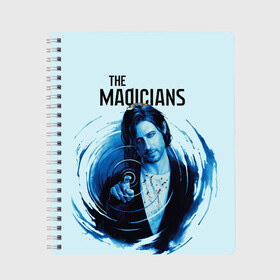 Тетрадь с принтом The Magicians в Екатеринбурге, 100% бумага | 48 листов, плотность листов — 60 г/м2, плотность картонной обложки — 250 г/м2. Листы скреплены сбоку удобной пружинной спиралью. Уголки страниц и обложки скругленные. Цвет линий — светло-серый
 | Тематика изображения на принте: coldwater | elliot | fillory | margo | quentin | quentin coldwater | the magicians | волшебники | квентин | марго | филлари | филлори | филори | эллиот