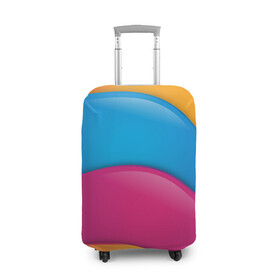 Чехол для чемодана 3D с принтом Candy rainbow в Екатеринбурге, 86% полиэфир, 14% спандекс | двустороннее нанесение принта, прорези для ручек и колес | 3d | 3д | sport | абстракция | линии | паттерн | соты | спортивный стиль | текстуры