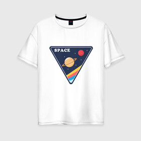 Женская футболка хлопок Oversize с принтом Мой Космос в Екатеринбурге, 100% хлопок | свободный крой, круглый ворот, спущенный рукав, длина до линии бедер
 | mars | moon | nasa | астероид | астронавт | астрономия | вселенная | гагарин | галактика | земля | илон | комета | космонавт | космос | луна | марс | маск | наса | небо | нло | планета | полёт | пришелец | ракета
