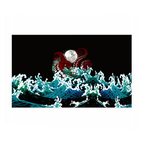 Бумага для упаковки 3D с принтом Корабль на Волнах | Кракен в Екатеринбурге, пластик и полированная сталь | круглая форма, металлическое крепление в виде кольца | Тематика изображения на принте: animal | beast | kraken | monster | moon | ocean | octopus | sea | ship | water | waves | вода | волны | животные | звери | корабль | кракен | луна | монстр | море | океан | осьминог | рыбы | щупальца