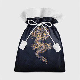Подарочный 3D мешок с принтом Дракон в Екатеринбурге, 100% полиэстер | Размер: 29*39 см | Тематика изображения на принте: dragon | дракон | драконами | драконом | дракоша | иероглиф | мифология