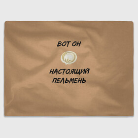 Плед 3D с принтом Вот он - настоящий пельмень в Екатеринбурге, 100% полиэстер | закругленные углы, все края обработаны. Ткань не мнется и не растягивается | вареник | мем | настоящий пельмень | пельмень | русские мемы | русские надписи | смешные надписи