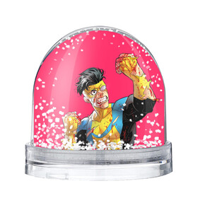 Игрушка Снежный шар с принтом Неуязвимый в Екатеринбурге, Пластик | Изображение внутри шара печатается на глянцевой фотобумаге с двух сторон | allen | invincible | omni man | omniman | superhero | алиен | аллен | инвинсибл | неуязвимый | омнимэн | супергерои