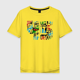 Мужская футболка хлопок Oversize с принтом 45 в Екатеринбурге, 100% хлопок | свободный крой, круглый ворот, “спинка” длиннее передней части | 45 | перец | праздник | цитаты | юбилей