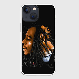 Чехол для iPhone 13 mini с принтом БОБ МАРЛИ в Екатеринбурге,  |  | bob | face | jamaica | lion | marley | reggae | боб | дреды | лев | лицо | марли | музыка | портрет | регги | ямайка