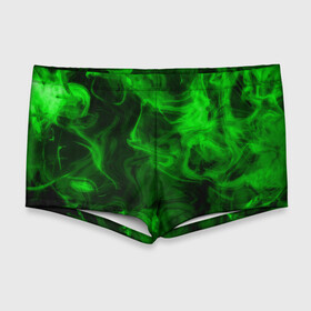 Мужские купальные плавки 3D с принтом Неоновый дым (зеленый) в Екатеринбурге, Полиэстер 85%, Спандекс 15% |  | smoke | дым | импарение | неон | смог