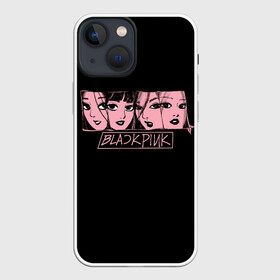 Чехол для iPhone 13 mini с принтом Black Pink Art в Екатеринбурге,  |  | black pink | blackpink | pop | блэк пинк | ким дженни | ким джи су | корейцы | лалиса манобан | музыка | поп | попса | розэ