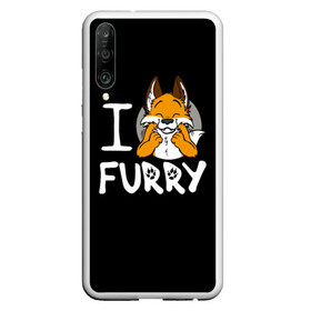 Чехол для Honor P30 с принтом I love furry в Екатеринбурге, Силикон | Область печати: задняя сторона чехла, без боковых панелей | furry | i love furry | антропоморфные животные | лиса | люди животные | фурри | я люблю фурри