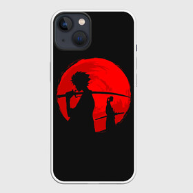 Чехол для iPhone 13 с принтом Samurai Sunset в Екатеринбурге,  |  | japan | katana | midnight | moon | night | red | samurai | shadow | silhouette | sun | sunrise | sunset | twilight | восход | закат | катана | красное | луна | ночь | полночь | самураи | самурай | силует | силуэт | солнце | сумерки | тень | япония