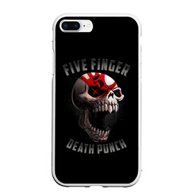 Чехол для iPhone 7Plus/8 Plus матовый с принтом Five Finger Death Punch | 5FDP в Екатеринбурге, Силикон | Область печати: задняя сторона чехла, без боковых панелей | Тематика изображения на принте: 5fdp | america | death | ffdp | finger | five | hard | metal | music | punch | rock | skull | states | united | usa | америка | метал | музыка | рок | сша | хард | череп