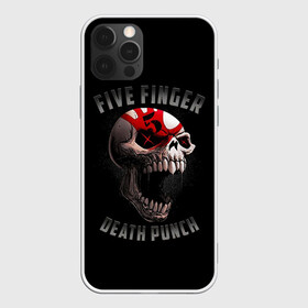 Чехол для iPhone 12 Pro Max с принтом Five Finger Death Punch | 5FDP в Екатеринбурге, Силикон |  | 5fdp | america | death | ffdp | finger | five | hard | metal | music | punch | rock | skull | states | united | usa | америка | метал | музыка | рок | сша | хард | череп