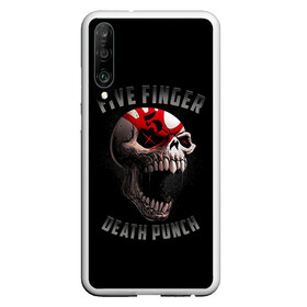 Чехол для Honor P30 с принтом Five Finger Death Punch | 5FDP в Екатеринбурге, Силикон | Область печати: задняя сторона чехла, без боковых панелей | 5fdp | america | death | ffdp | finger | five | hard | metal | music | punch | rock | skull | states | united | usa | америка | метал | музыка | рок | сша | хард | череп