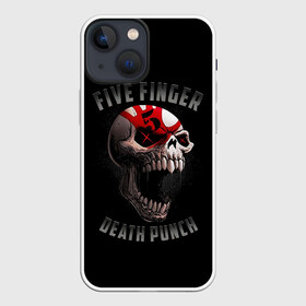 Чехол для iPhone 13 mini с принтом Five Finger Death Punch | 5FDP в Екатеринбурге,  |  | 5fdp | america | death | ffdp | finger | five | hard | metal | music | punch | rock | skull | states | united | usa | америка | метал | музыка | рок | сша | хард | череп