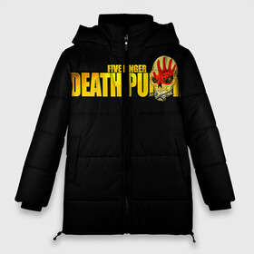 Женская зимняя куртка Oversize с принтом FFDP | Five Finger Death Punch в Екатеринбурге, верх — 100% полиэстер; подкладка — 100% полиэстер; утеплитель — 100% полиэстер | длина ниже бедра, силуэт Оверсайз. Есть воротник-стойка, отстегивающийся капюшон и ветрозащитная планка. 

Боковые карманы с листочкой на кнопках и внутренний карман на молнии | 5fdp | america | death | ffdp | finger | five | hard | metal | music | punch | rock | skull | states | united | usa | америка | метал | музыка | рок | сша | хард | череп