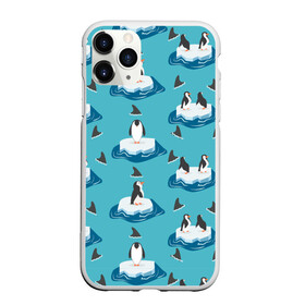 Чехол для iPhone 11 Pro Max матовый с принтом Пингвины в Екатеринбурге, Силикон |  | море | морские | океан | пингвин | пингвинчик | пингвины | плавники акул