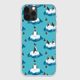 Чехол для iPhone 12 Pro Max с принтом Пингвины в Екатеринбурге, Силикон |  | море | морские | океан | пингвин | пингвинчик | пингвины | плавники акул